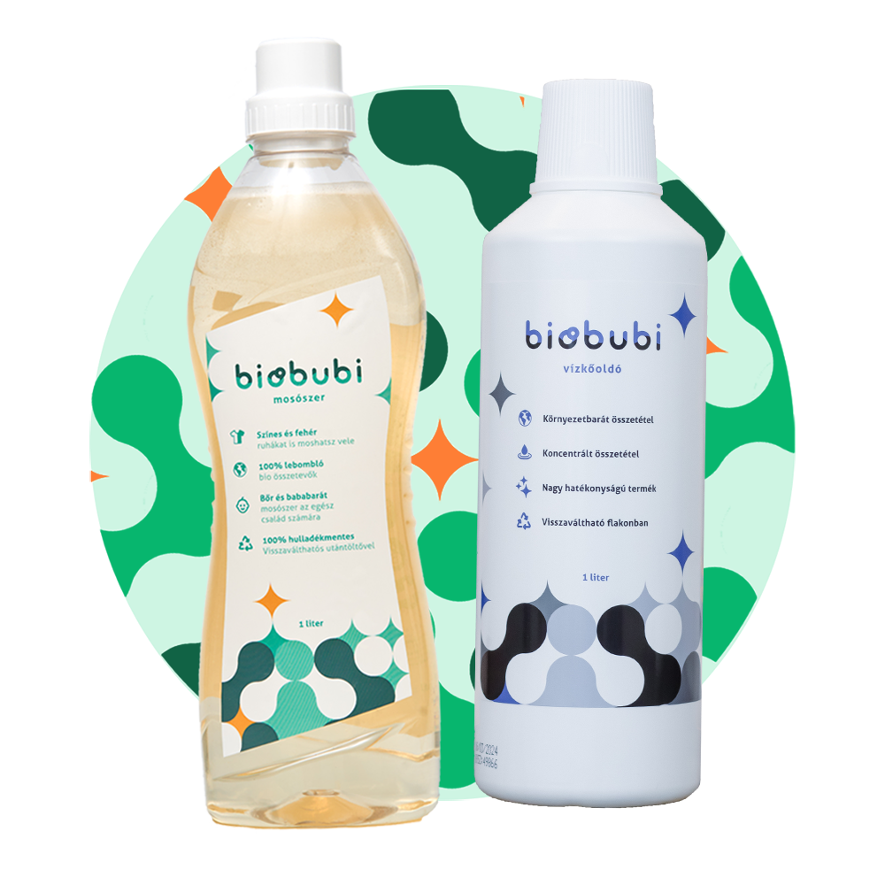 Biobubi mosószer és öblítő + vízkőoldó