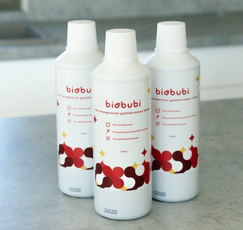 3x Biobubi Kézi mosogatószer - Gyümölcsöskert illattal 1L