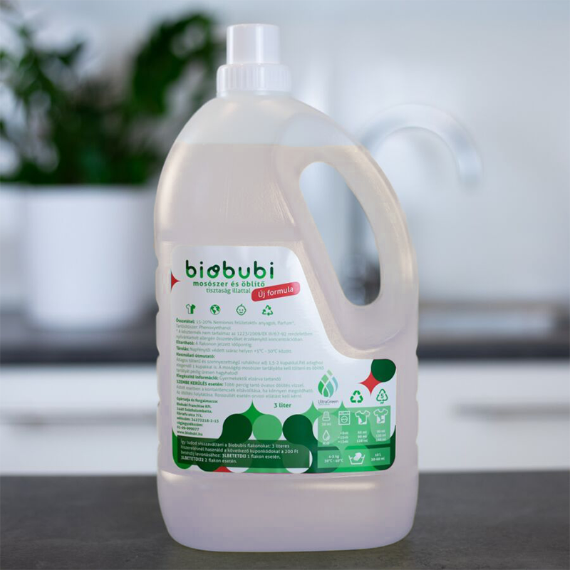 Biobubi mosószer és öblítő új formula 3l virág illattal