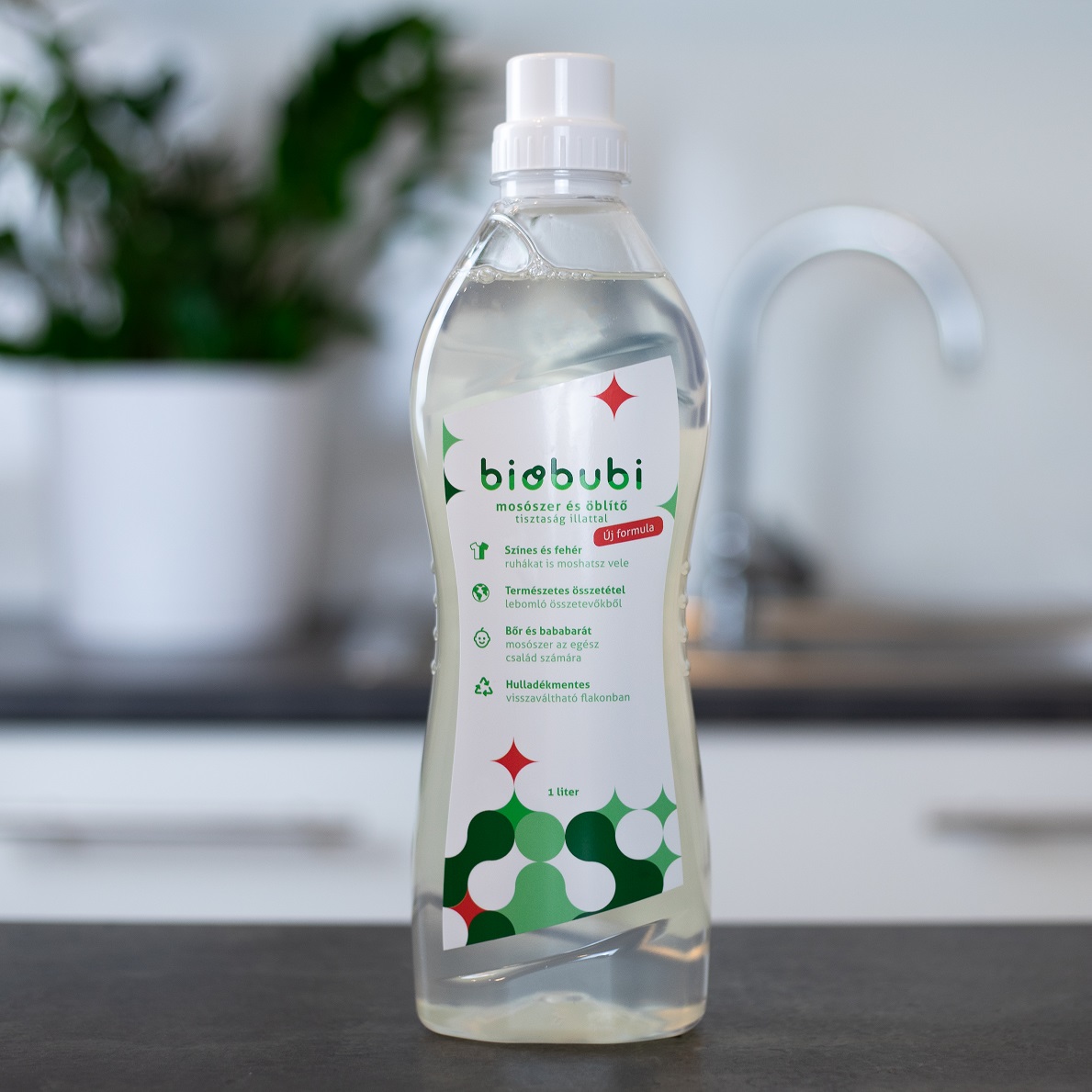BioBubi mosószer és öblítő új formula 1 liter